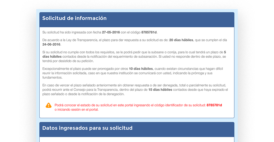 Avisos de importancia y facultades del derecho al acceso a la información