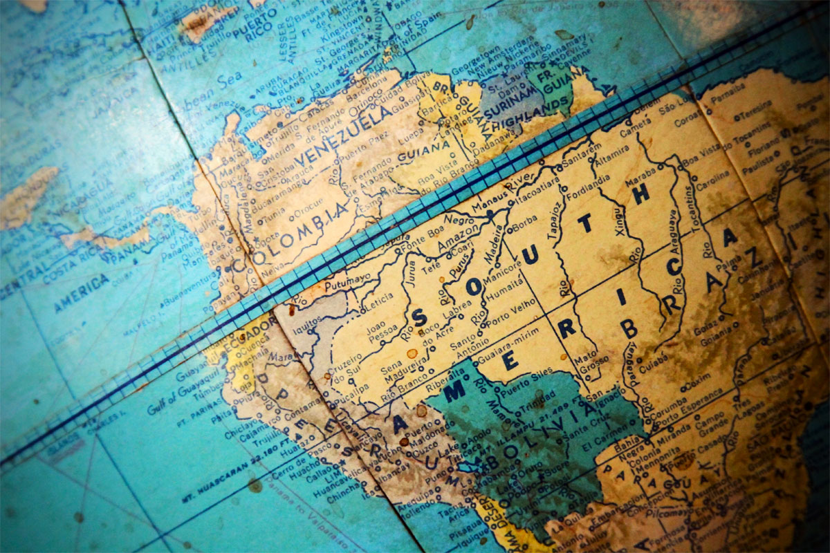 South America Globe